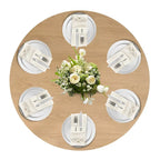 52 Solid Oak Round Pedestal Dining Table