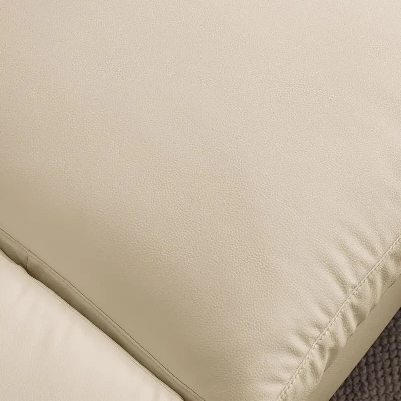 Modern Faux Leather L-Shaped Sofa with Reversible Chaise Lounge