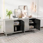Modern 4-Door Storage Cabinet Sideboard Buffets for Living Room Bedroom and Kitchen