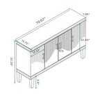 Modern 4-Door Storage Cabinet Sideboard Buffets for Living Room Bedroom and Kitchen
