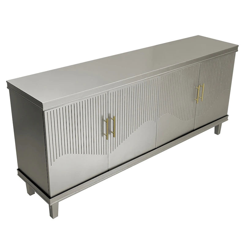 Modern 4-Door Storage Cabinet Sideboard Buffets for Living Room Bedroom and Kitchen