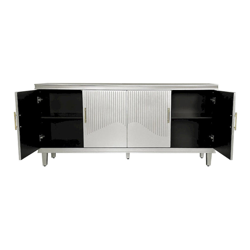 Modern 4-Door Storage Cabinet Sideboard Buffets for Living Room Bedroom and Kitchen