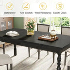 62-in Wood Dining Table for 4-6 People, Farmhouse Large Rectangle Kitchen Table