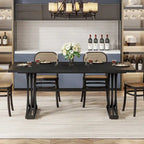63 Modern Dining Table with Trestles Legs for Kitchen Dining Room