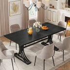 63 Modern Dining Table with Trestles Legs for Kitchen Dining Room