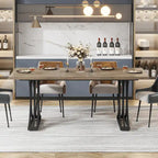 63 Modern Dining Table with Trestles Legs for Kitchen Dining Room