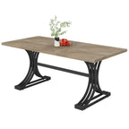 63 Modern Dining Table with Trestles Legs for Kitchen Dining Room