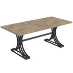 63 Modern Dining Table with Trestles Legs for Kitchen Dining Room