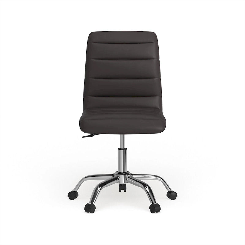 Ripple Armless Mid Back Vinyl Office Chair