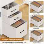 L Shaped Computer Desk 58 Office Desk with 3 Drawers and Bookshelf