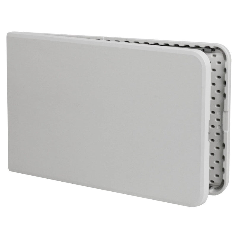 30W x 96L Bi-Fold Granite White Plastic Event Table with Carrying Handle