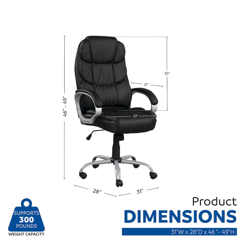 Sealy Kronos Mid-Back Ergonomic Swivel Office Chair with Padded Armrests