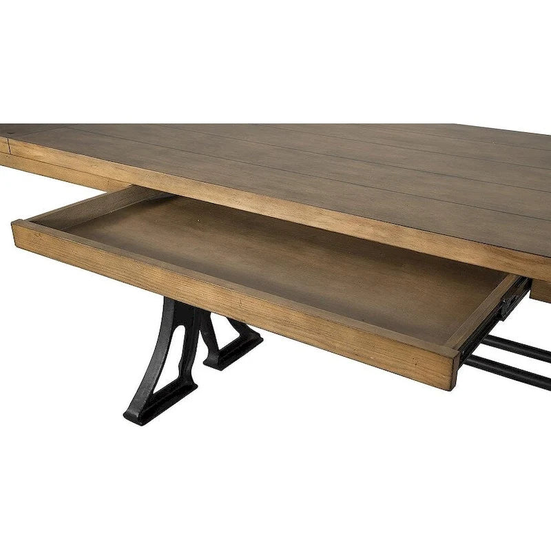 Toulouse Rustic Writing Desk, Writing Table, Office Desk, Brown