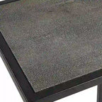 Antique Black Iron and Shagreen Accent Table by Matthew Williams