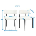 Roundhill Durban 5-Piece Round Dining Set, Trestle Dining Table with 4 Boucle Chairs
