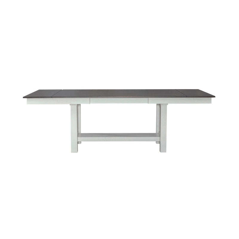 Brook Bay White Trestle Table Set with Chairs - 5, 6, or 7 Pieces