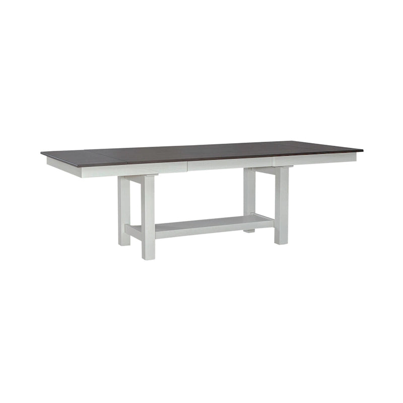 Brook Bay White Trestle Table Set with Chairs - 5, 6, or 7 Pieces