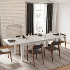 Rectangular Extendable Dining Table Functional Kitchen Table for 4-12 People