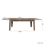 Rectangular Extendable Dining Table Functional Kitchen Table for 4-12 People