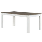 7-Piece Wooden Extendable Dining Table Set with 12 Leaf and 2 Drawers, 6 Chairs