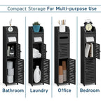 Nestl Bathroom Storage Organizer - Floor Standing Tall Cabinet for Toilet Paper, Towel & Other Bathroom Storage Accessories