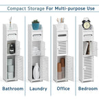 Nestl Bathroom Storage Organizer - Floor Standing Tall Cabinet for Toilet Paper, Towel & Other Bathroom Storage Accessories