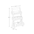 RiverRidge Home Lightweight Portable 3-Shelf Storage Caddy Organizer - White