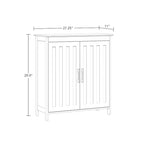 RiverRidge Monroe Two-Door Bathroom and Laundry Storage Cabinet with Adjustable Shelves - White