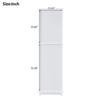 Tall Bathroom Storage Cabinet with Glass Doors Free Standing Cabinet with Two Drawers