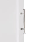 RiverRidge Somerset Corner Floor Bathroom Storage Cabinet Organizer with Doors and an Adjustable Shelf - White