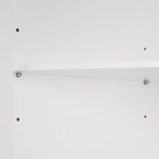 RiverRidge Somerset Corner Floor Bathroom Storage Cabinet Organizer with Doors and an Adjustable Shelf - White