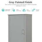 61.4 Tall Bathroom Storage Cabinet, Two Drawers and Adjustable Shelf