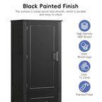 61.4 Tall Bathroom Storage Cabinet, Two Drawers and Adjustable Shelf