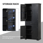 Bathroom Storage Cabinet with Doors and Drawer, Multiple Storage Space, Adjustable Shelf