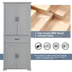 Bathroom Storage Cabinet with Doors and Drawer, Multiple Storage Space, Adjustable Shelf