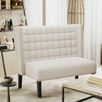 Settee couch,Modern Loveseat Settee Bench Sofa 2-Seat Sofa Couch Tufted Love Seat Dining Bench with Nail Head for Living Room