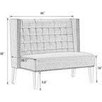 Settee couch,Modern Loveseat Settee Bench Sofa 2-Seat Sofa Couch Tufted Love Seat Dining Bench with Nail Head for Living Room