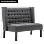 Settee couch,Modern Loveseat Settee Bench Sofa 2-Seat Sofa Couch Tufted Love Seat Dining Bench with Nail Head for Living Room