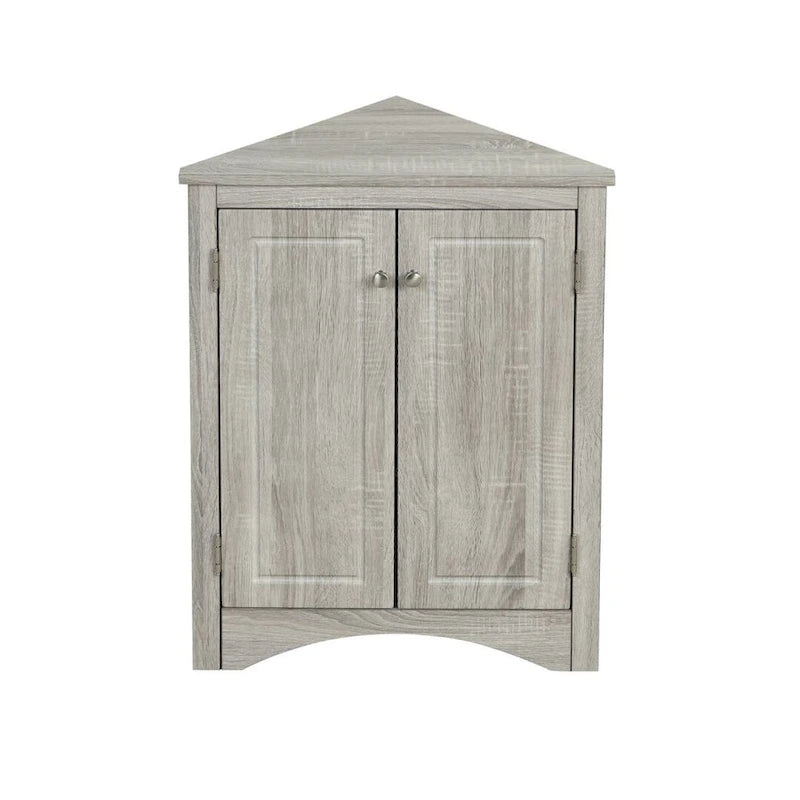 MDF Triangle Corner Cabinet with Adjustable Shelves