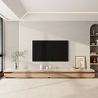 Modern Light Wood TV Stands, Glossy Stone Table-top, 3-6Drawers, Fully Assembled