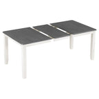 Retro Style 7 PCS Dining Table Set for 6-Extendable Table and 6 Upholstered Chairs