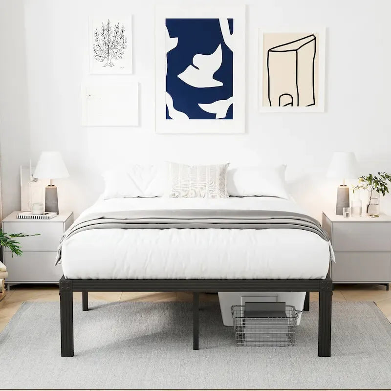 14 Inch Heavy Duty Bed Frame, No Box Spring Needed, Noise Free