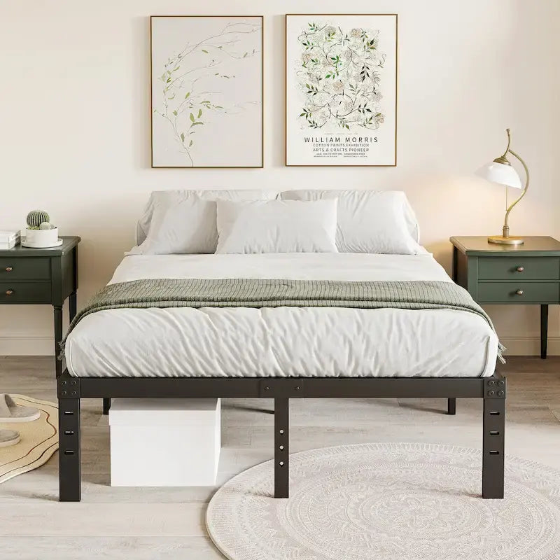 14 Inch Heavy Duty Bed Frame, No Box Spring Needed, Noise Free