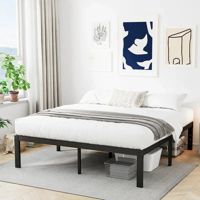 14 Inch Heavy Duty Bed Frame, No Box Spring Needed, Noise Free