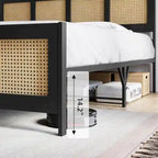 Rattan Bed Frame with Headboard