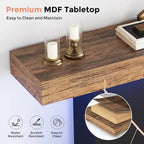 43.3 Farmhouse Pedestal Console Table, Sofa Table For Living Room, Entry Table For Entryway, Narrow Desk