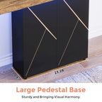 43.3 Farmhouse Pedestal Console Table, Sofa Table For Living Room, Entry Table For Entryway, Narrow Desk