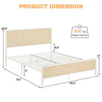 Modern Style Cane Boho Bed Frames