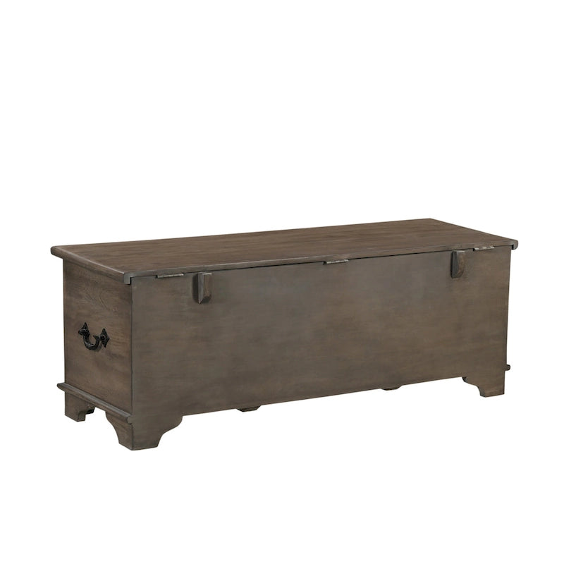 Clara Carved Solid Wood Storage Ottoman