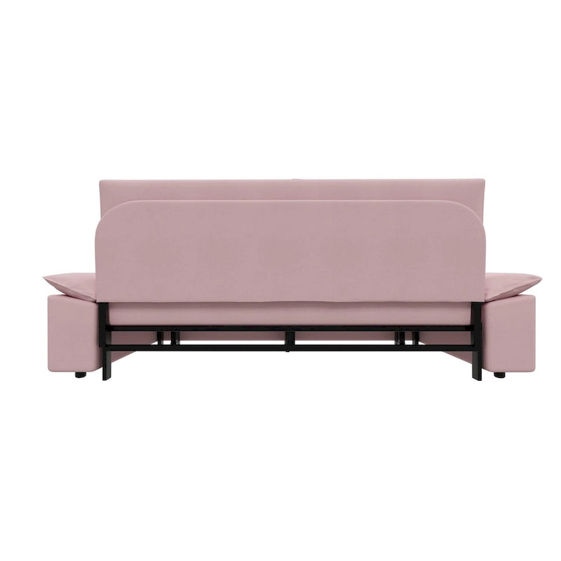 70.1 3-in-1 Convertible Queen Pull Out Sofa Bed with 2 Soft Pillows